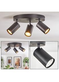 hofstein Foren Plafonnier, Spot de plafond LED Noir, 3 lumières, Changeur de couleurs
