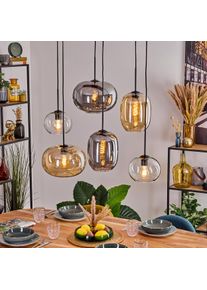 hofstein Apedo Suspension, Suspension Ambre, Clair, Fumé, 6 lumières