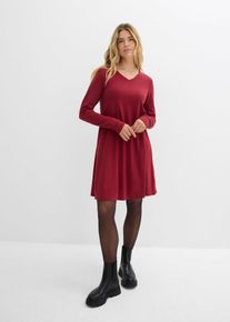 Klänning av viskosmix med mjukt fall - röd - storlek 48/50 (XL) - bonprix