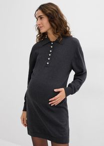 Mamma-/amningskl&auml;nning i finstickad ekologisk bomull - gr&aring; - storlek 32/34 (XS) - bonprix