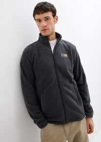 Mjuk fleecejacka med insticksfickor - gr&aring; - storlek 52/54 (L) - bonprix