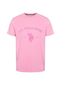U.S. Polo Assn. Koszulka 'UMARCHIBALD' dla mężczyzn r&oacute;żowy pudrowy / jasnor&oacute;żowy Rozmiar XXL