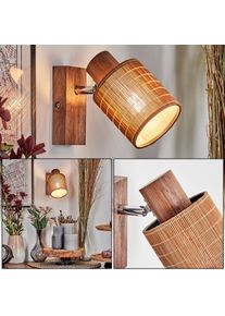hofstein Kinnared Wandlamp, Muurspot Chroom, Natuurlijke kleuren, 1-licht