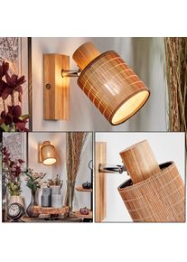 hofstein Kinnared Wandlamp, Muurspot Chroom, Natuurlijke kleuren, 1-licht