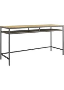 Mid.you Schreibtisch , Eiche grau , Metall, Holzwerkstoff , Holzoptik , rechteckig , U-Form , 151x75x50 cm , Stauraum , Büromöbel, Schreibtische, Schreibtische