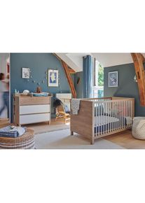 Gami , Babyzimmer-Komplettset »Achille Set N°2« 4 Stk. tlg. Praktisches und funktionales Babyzimmer , Blond Eiche Nachbildung