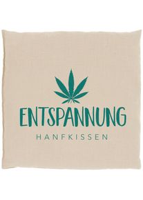 Herbalind , Kräuterkissen »Hanfkissen Entspannung« 0 , grün/wollweiß