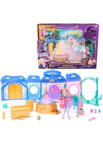 Spin Master, Anziehpuppe &raquo;Unicorn Academy - Stall Starglow Fountain & Stable&laquo; mit Licht und Sound, bunt, Anziehpuppe