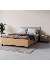 VOX , Bett »SIMPLE, sehr strapazierfähig, hydraulischer Bettkasten oder Schublade« Breiten: 90/120/140/160 und 180cm, extrem hohe Belastbarkeit,...