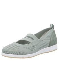 Rieker , Riemchenballerina , Schlupfschuh, Halbschuh, Slip-on Sneaker mit Gummizug , mint , 42 , 42 , Ballerina mit elastischen Ristriemchen für...