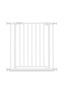 hauck Türschutzgitter , Weiß , Metall, Kunststoff , 75- 80x77x4 cm , Verlängerung erhältlich , Babysicherheit, Treppenschutzgitter