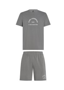 K by KARL LAGERFELD Karl Lagerfeld Pijama scurtă 'Rue St-Guillaume' Bărbaţi gri, Mărimea XS