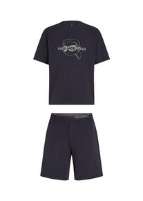 K by KARL LAGERFELD Karl Lagerfeld Pijama scurtă 'IKON' Bărbaţi albastru, Mărimea S