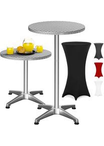 Casaria Bartafel zilver 115x60cm + bartafelhoes zwart &Oslash;60cm