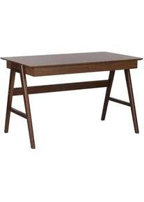 Beliani Schreibtisch dunklerHolzfarbton 120/70/75 cm Sheslay , Holzwerkstoff , 120x75x70 cm , Büromöbel, Schreibtische, Schreibtische
