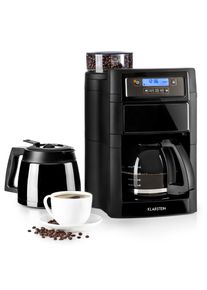 Klarstein Aromatica II Duo, kávéfőző, 1.25 l, beépített daráló, fekete