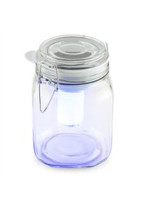 ONECONCEPT Wetterfrosch, LED svetlo, zavárací pohár, solárne, akumulátor, žlté/modré