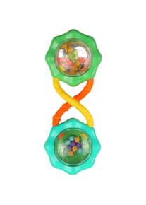 Bright Starts, Babyrassel, Rassel, Rattle & Shake Barbell , grün