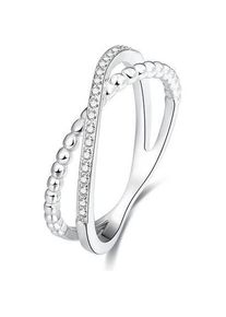 Beneto, Ring, Double ring made of silver AGG145 - Circuit: 60 mm (L), (60, 925 Silber)