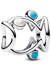 Pandora, Kettenanhänger, Durchbrochener Fischanhänger, (Silber 925, Emaille)