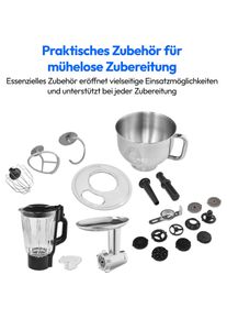 Medion LIFE 3-in-1 Digitale Küchenmaschine MD18430, Küchenmaschine, Grau