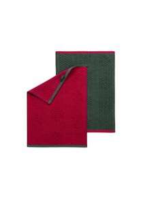 Tchibo - Ręczniki kuchenne - kolor: czerwony/zielony