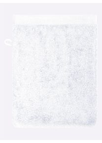 wäschepur unisex Handdoek in ecru ,maat 16x22 cm - 2 washandjes, Witt, 100% Katoen