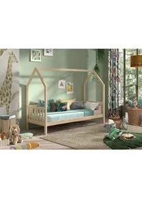 Vipack Hausbett , Kieferfarben , Holz , Kiefer , massiv , 90x200 cm , Babymöbel & Kindermöbel, Kinderzimmer & Jugendzimmer, Kinderbetten, Spielbetten