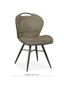 OMG Design, Esszimmerstuhl &raquo;Splash&laquo; (Set) 2 Stk.Esszimmerstuhl, pflegeleichter Bezug, mit Handgriff, Liver + Schwarz, Polyester, B/H/T: 54 cm x 87 cm 