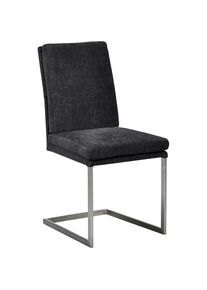 K+w Komfort & Wohnen K+W Komfort & Wohnen, Freischwinger () stabiles Hochkantrohr, Untergestell in Edelstahloptik oder schwarz, darkgrey 85 + Edelstahloptik, B/H/T: 47 cm 