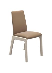 stressless , Polsterstuhl &raquo;Laurel&laquo; () Low Back, Gr&ouml;&szlig;e M, mit abgerundeten Beinen in Eiche gekalkt, almond PALOMA + Eiche gekalkt, Leder PALOMA: PALOMA