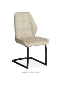 OMG Design, Esszimmerstuhl &raquo;Albany&laquo; (Set) 1 Stk.Esszimmerstuhl, pflegeleichter Bezug, Toffee + Schwarz, Polyester, B/H/T: 51 cm x 98 cm x 62 cm, 