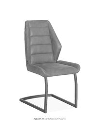 OMG Design, Esszimmerstuhl &raquo;Albany&laquo; (Set) 2 Stk.Esszimmerstuhl, pflegeleichter Bezug, Anthracite + Schwarz, Polyester, B/H/T: 51 cm x 98 cm x 62 cm, 