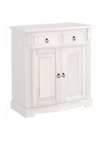 Home Affaire , Kommode »Anna, Sideboard, Anrichte, Stauraumschrank« B/T/H: 130/40/91 cm, aus massiver Kiefer, Breite 94 cm, mit Kassettenoptik,...