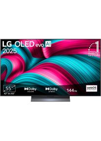 LG, OLED-Fernseher &raquo;OLED55C5ELB&laquo; 139 cm/55 Smart-TV, grau/schwarz, ALLM, QMS), 3x USB 2.0, LAN, Wi-Fi 6, Bluetooth v 5.3; NVIDIA G-SYNC, AMD FreeSync 