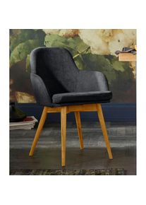 Home Affaire , Armlehnstuhl &raquo;Livry&laquo; (Set) 2 Stk.Polsterstuhl, Schalenstuhl , graphit