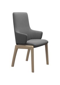 stressless , Polsterstuhl &raquo;Laurel&laquo; () High Back mit Armlehne, Gr&ouml;&szlig;e L, mit abgerundeten Beinen in Eiche, dark grey DINAMICA + Eiche gekalkt, 