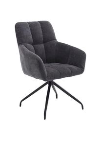 Home Affaire , Drehstuhl (Set) 2 Stk. , anthrazit + schwarz