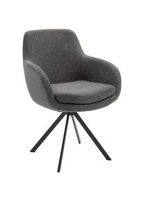 Musterring , Esszimmerstuhl &raquo;Tavia&laquo; (Set) 2 Stk.Stativgestell Eisen schwarz, Drehfunktion optional, diverse Farben , anthrazit + Eisen schwarz