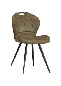 OMG Design, Esszimmerstuhl &raquo;Miracle&laquo; (Set) 2 Stk.Esszimmerstuhl, pflegeleichter Bezug, Olive + Schwarz, Polyester, B/H/T: 54 cm x 88 cm x 63,5 cm, 