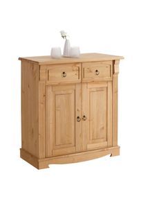 Home Affaire , Kommode »Anna, Sideboard, Anrichte, Stauraumschrank« B/T/H: 130/40/91 cm, aus massiver Kiefer, Breite 94 cm, mit Kassettenoptik,...