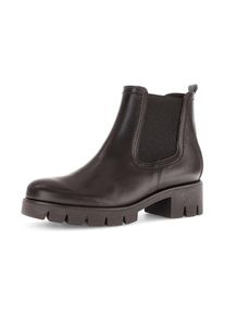 Gabor , Chelseaboots , Plateau, Herbstboots, Stiefelette mit angesagter Profilsohle , dunkelbraun , 44 , 44 , Chelseaboots mit Stretcheinsatz und...