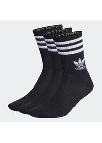 adidas originals , Sportsocken »MID CUT CREW SOCKEN, 3 PAAR« 3 Paar tlg. , Black , L (43/45) , L (43/45) , Dieser 3er-Pack aus wadenlangen Socken...