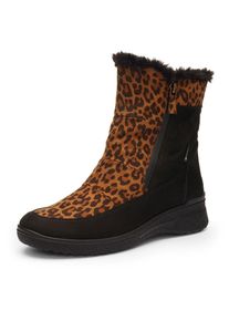Ara , Winterstiefelette »MÜNCHEN« Snowboots, Winterstiefel mit Gore-Tex und schuhweite H (sehr weit) , leo-schwarz , 35 , 35 , Schneestiefel mit...