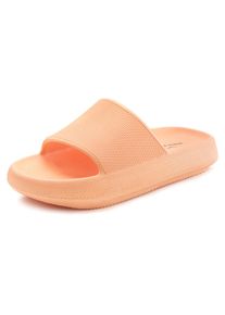 Venice Beach, Damen, Badepantolette Pantolette, Mule, Sandale, offener Schuh, Badeschuh VEGAN, peach, 39, peach, Sommerlicher Badeschuh mit 