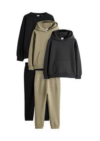 The Set Joggingová súprava Chlapci olivová / čierna 158