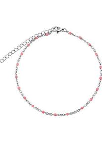 Silvego, Fussschmuck, Steel leg chain - pink KMM1743, (Edelstahl)