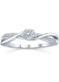 Silvego, Ring, Silver ring with crystals Swarovski FNJR085sw - Circuit: 51 mm, (51, 925 Silber)