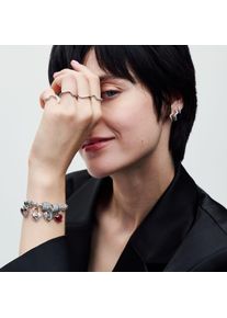 Pandora, Kettenanhänger, Rotes Herz & Pfeil, (Glas, Silber 925)