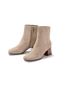 Tchibo - Stiefeletten aus Veloursleder - Damen - Gr. 38 - taupe